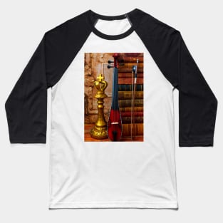 Pocket Violin And Old Books Baseball T-Shirt